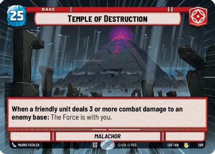 Temple of Destruction (Hyperspace) (289) [Legends of the Force] Star Wars: Unlimited Single Disney