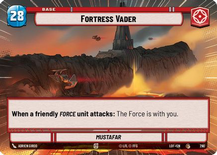 Fortress Vader // Shield (Hyperspace) (290 // T02) [Legends of the Force] Star Wars: Unlimited Single Disney