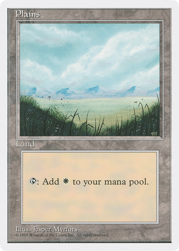 Plains (4ED-364) [Fourth Edition] MTG Single Wizards of the Coast
