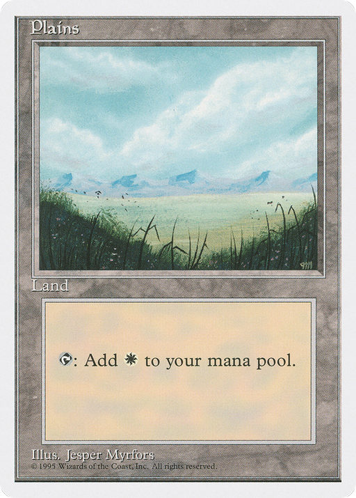 Plains (4ED-364) [Fourth Edition] MTG Single Wizards of the Coast