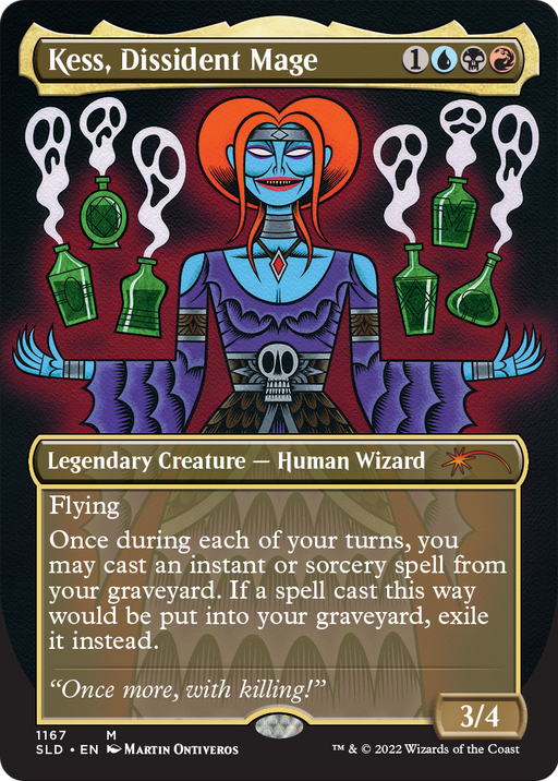 Kess, Dissident Mage (SLD-1167) [Secret Lair] Drop (Borderless) Foil MTG Single Wizards of the Coast