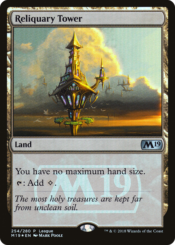 Reliquary Tower (LEP-254) [Core Set 2019 Promos] Foil MTG Single Wizards of the Coast