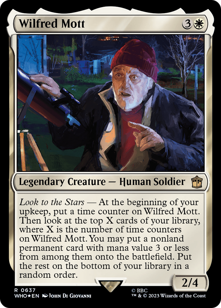 Wilfred Mott (Surge Foil) [Doctor Who] MTG Single Magic: The Gathering