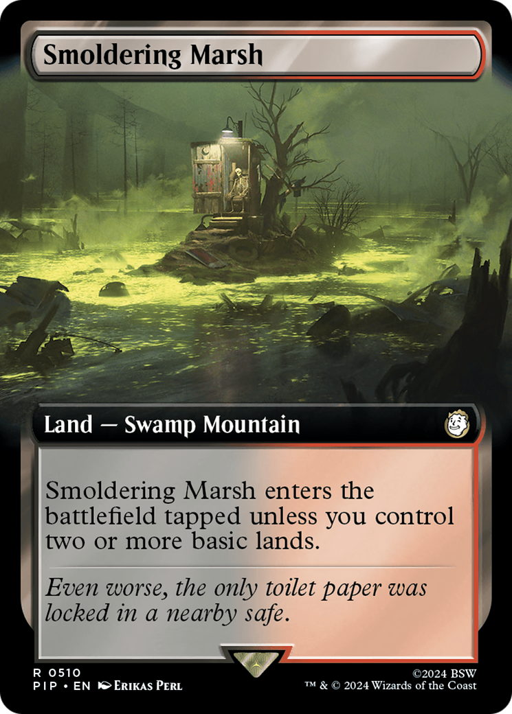 Smoldering Marsh (PIP-510) [Fallout] (Extended Art) Foil MTG Single Wizards of the Coast