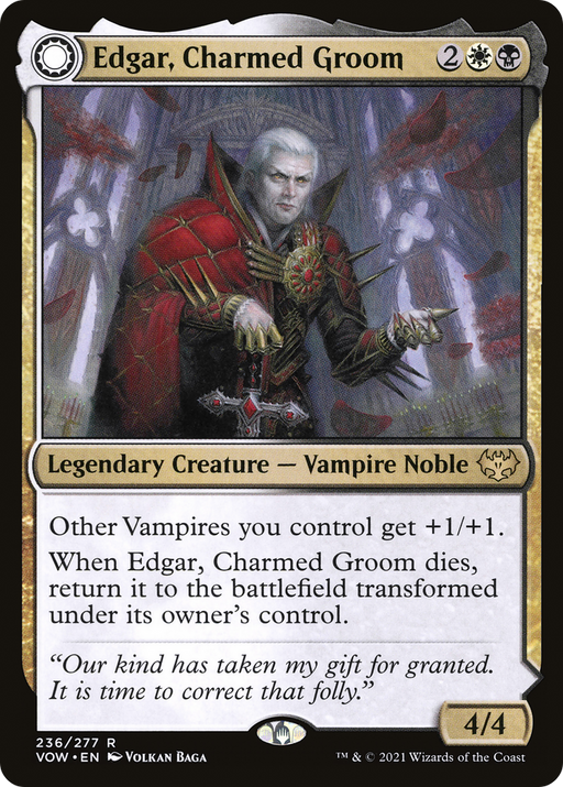 Edgar, Charmed Groom (VOW-236) [Innistrad: Crimson Vow] MTG Single Wizards of the Coast
