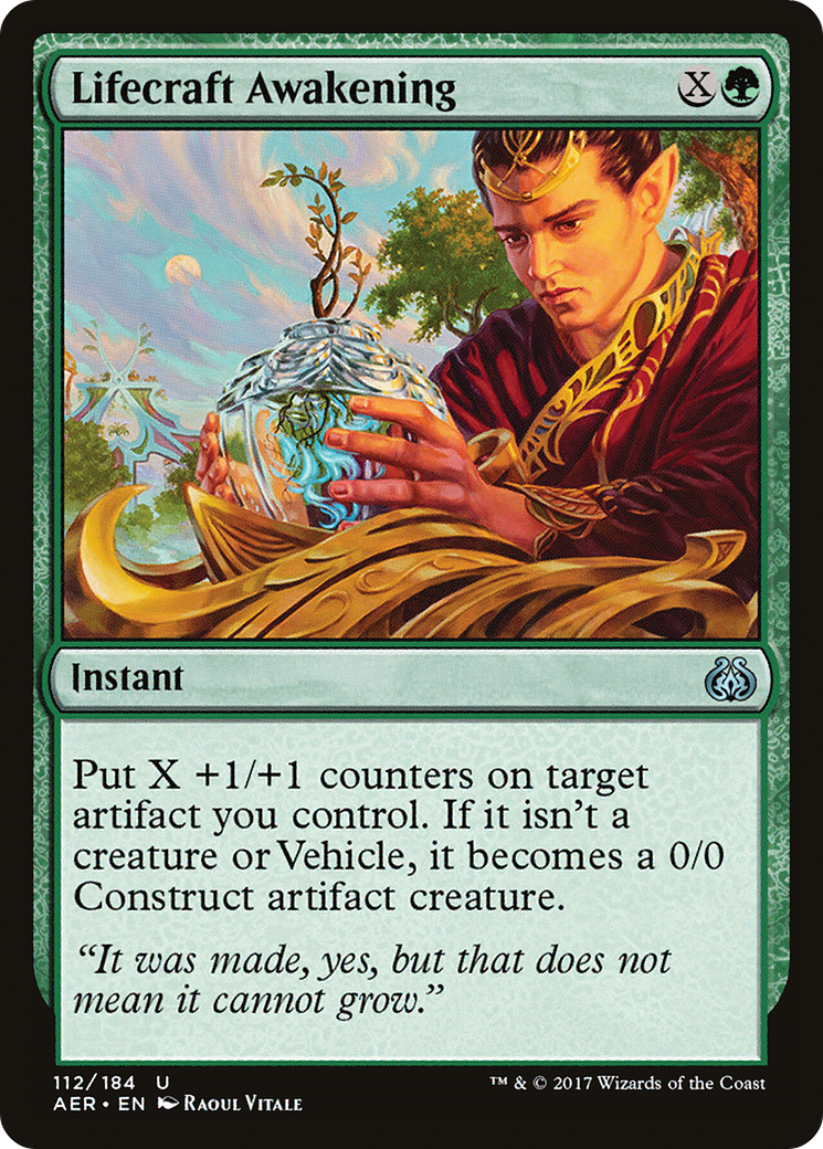Lifecraft Awakening (AER-112) [Aether Revolt] MTG Single Wizards of the Coast