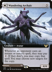 Wandering Archaic (STX-286) [Strixhaven: School of Mages] (Extended Art) Foil MTG Single Wizards of the Coast