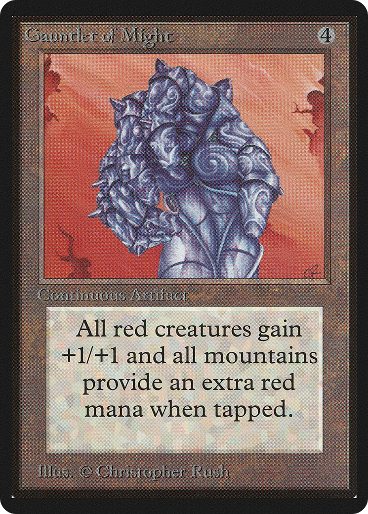 Gauntlet of Might (LEB-) [Oldschool] Limited Edition Beta MTG Single Wizards of the Coast
