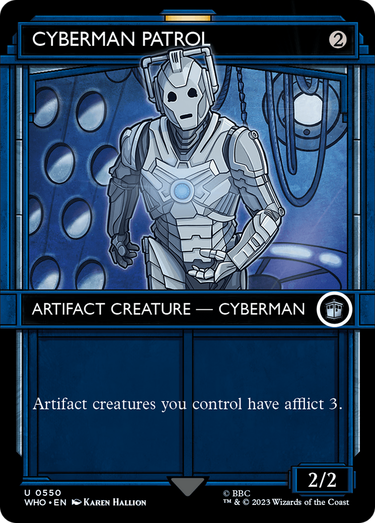 Cyberman Patrol (WHO-550) [Doctor Who] (Showcase) (Borderless) MTG Single Wizards of the Coast
