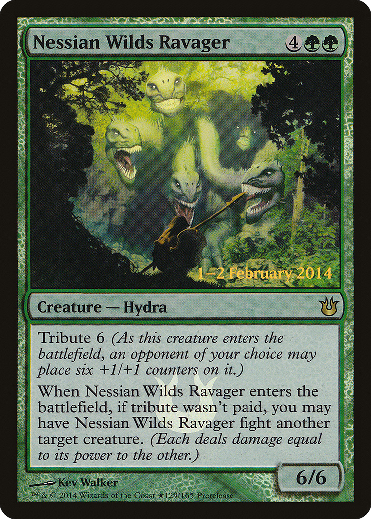Nessian Wilds Ravager (PRE-129★) [Born of the Gods Promos] Foil MTG Single Wizards of the Coast