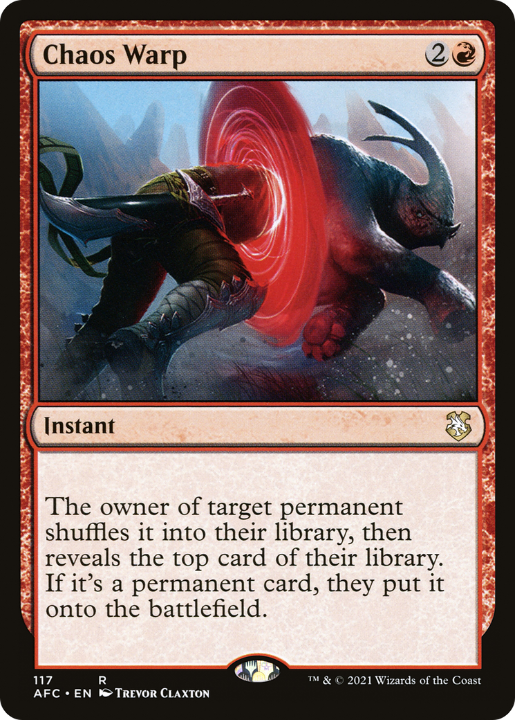 Chaos Warp (AFC-117) [Forgotten Realms Commander] MTG Single Wizards of the Coast