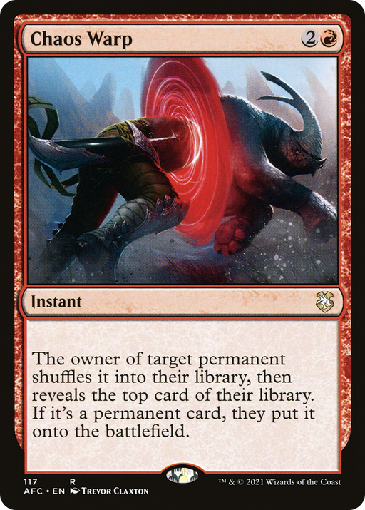 Chaos Warp (AFC-117) [Forgotten Realms Commander] MTG Single Wizards of the Coast