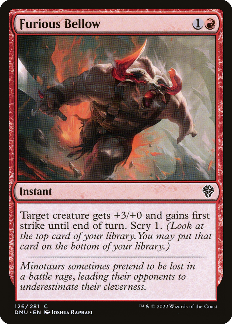 Furious Bellow (DMU-126) [Dominaria United] Foil MTG Single Wizards of the Coast
