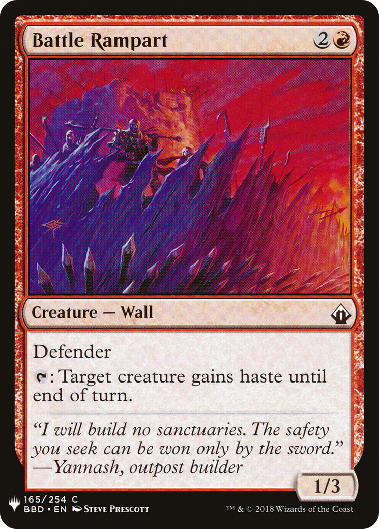 Battle Rampart (LIST-BBD-165) [Mystery Booster] The List MTG Single Wizards of the Coast