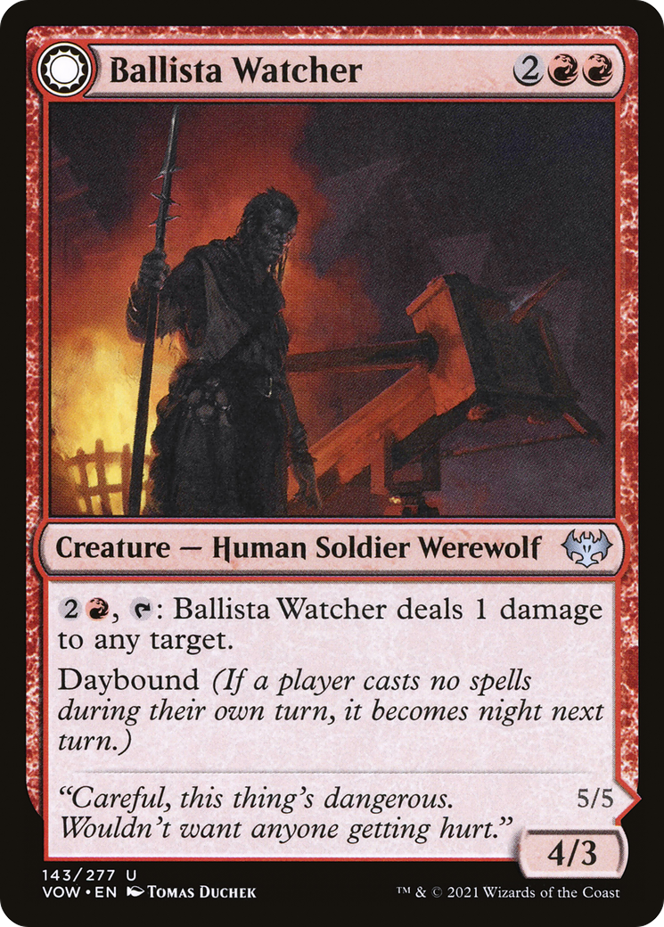 Ballista Watcher (VOW-143) [Innistrad: Crimson Vow] Foil MTG Single Wizards of the Coast