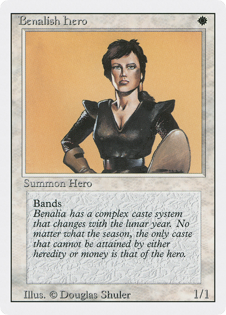 Benalish Hero (3ED-004) [Revised Edition] MTG Single Wizards of the Coast