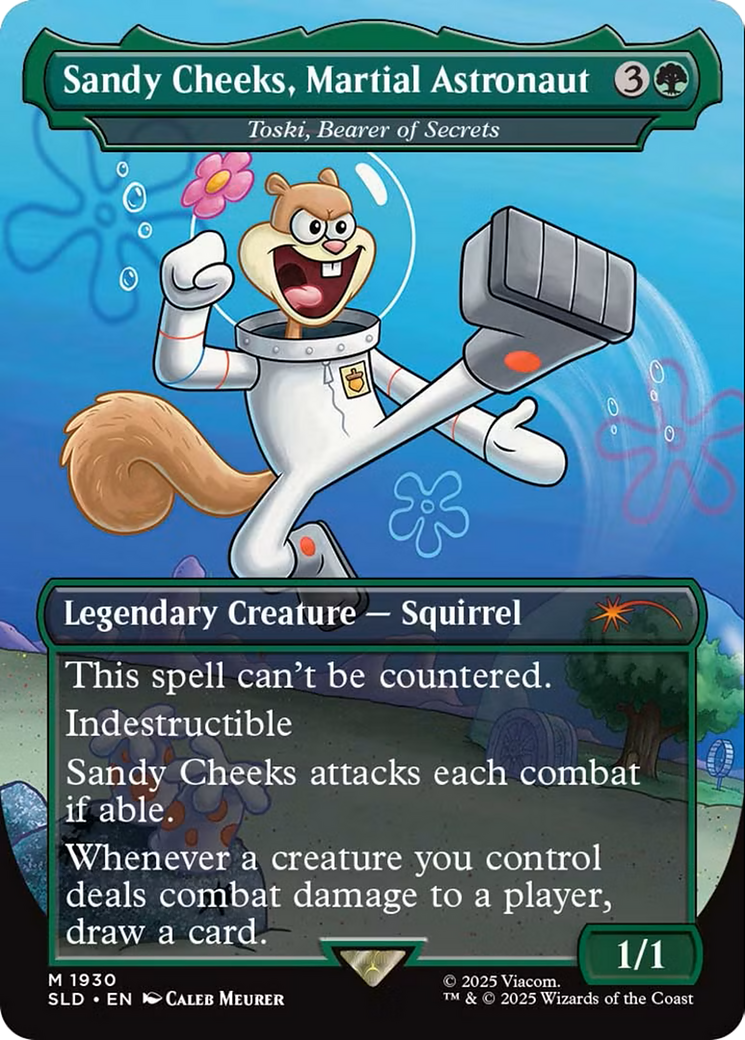 Toski, Bearer of Secrets (SLD-1930) [Secret Lair] Drop / Sandy Cheeks, Martial Astronaut (Borderless) MTG Single Wizards of the Coast