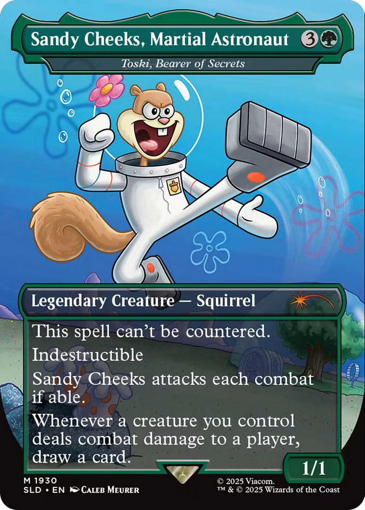 Sandy Cheeks, Martial Astronaut - Toski, Bearer of Secrets (SLD-1930) [Secret Lair Drop] (Borderless) Foil MTG Single Wizards of the Coast