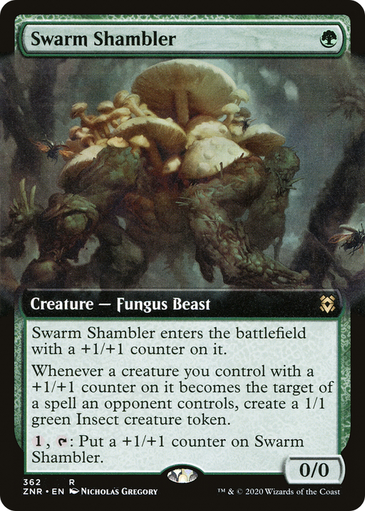 Swarm Shambler (ZNR-362) [Zendikar Rising] (Extended Art) MTG Single Wizards of the Coast