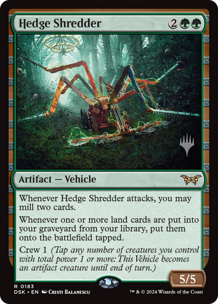 Hedge Shredder (PPDSK-183) [Duskmourn: House of Horror Promos] Foil MTG Single Wizards of the Coast