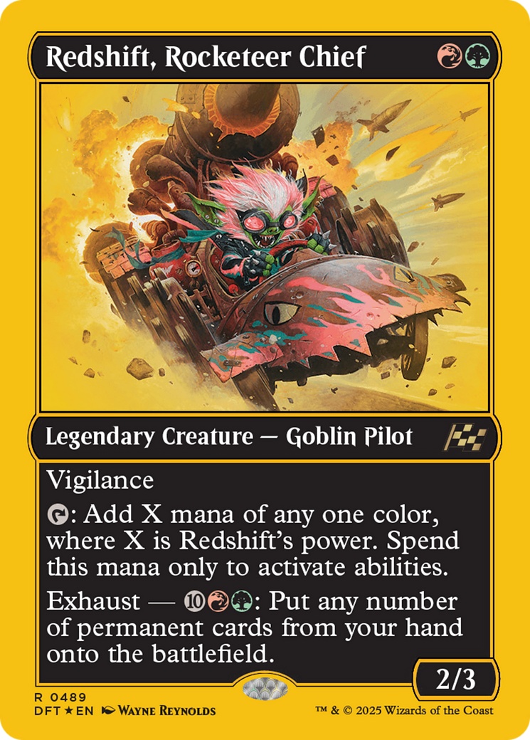 Redshift, Rocketeer Chief (First-Place Foil) (DFT-489) [Aetherdrift] Foil MTG Single Wizards of the Coast
