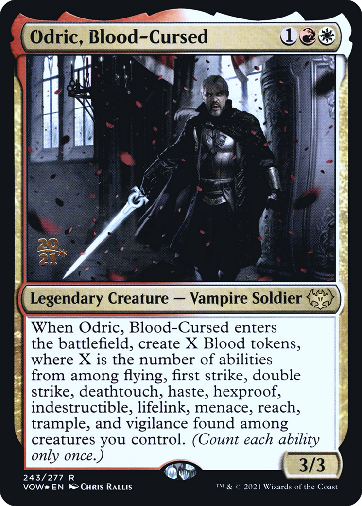 Odric, Blood-Cursed (PRE-243S) [Innistrad: Crimson Vow Promos] Foil MTG Single Wizards of the Coast