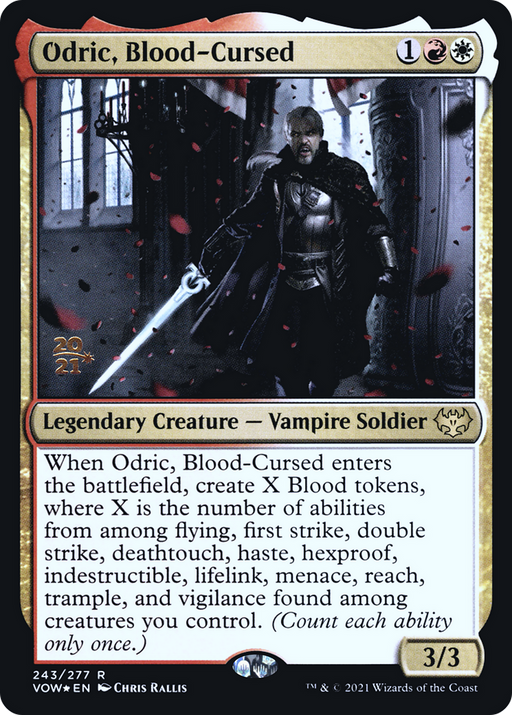 Odric, Blood-Cursed (PRE-243S) [Innistrad: Crimson Vow Promos] Foil MTG Single Wizards of the Coast