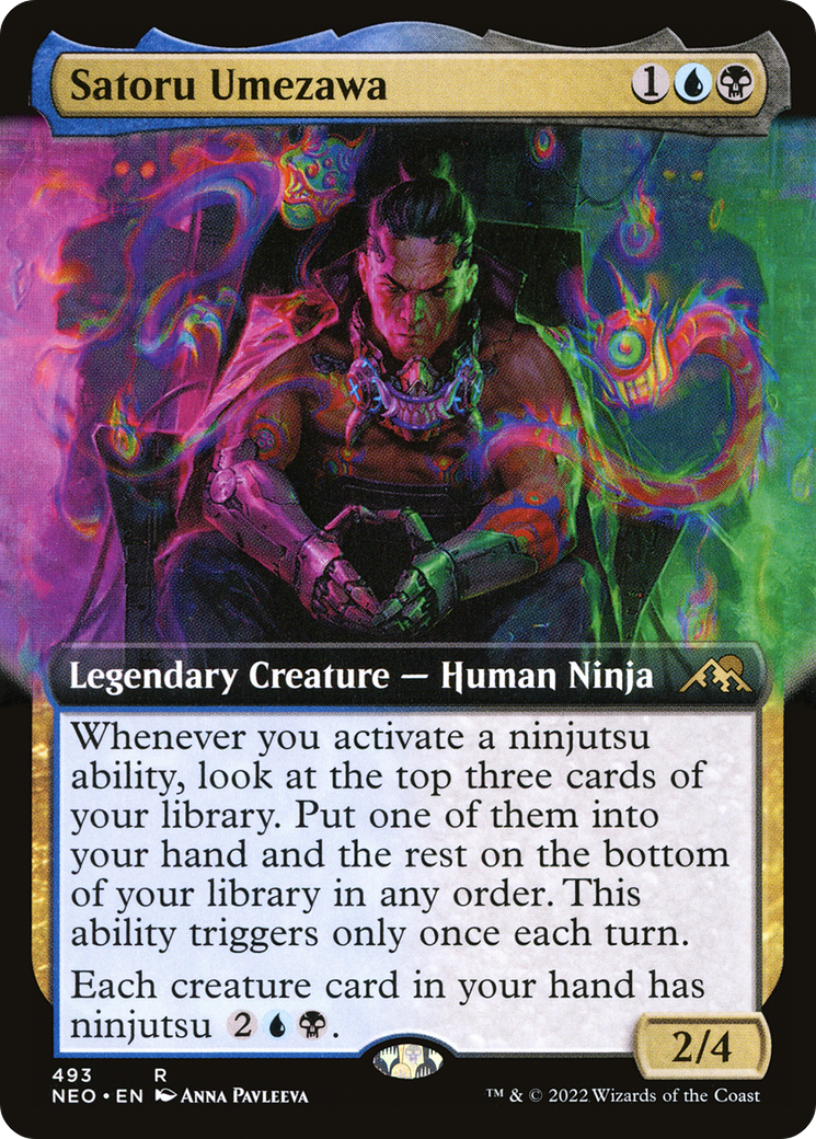 Satoru Umezawa (NEO-493) [Kamigawa: Neon Dynasty] (Extended Art) MTG Single Wizards of the Coast