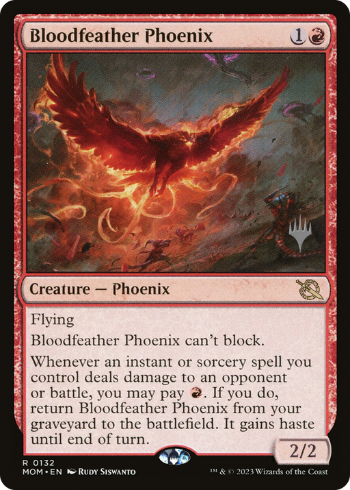 Bloodfeather Phoenix (PPMOM-132) [March of the Machine Promos] Foil MTG Single Wizards of the Coast