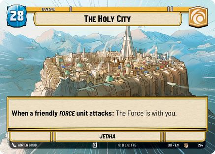 The Holy City // Shield (Hyperspace) (294 // T02) [Legends of the Force] Star Wars: Unlimited Single Disney