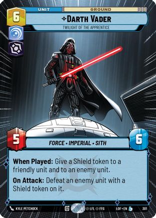Darth Vader - Twilight of the Apprentice (Hyperspace) (301) [Legends of the Force] Star Wars: Unlimited Single Disney