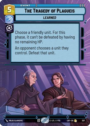 The Tragedy of Plagueis (Hyperspace) (307) [Legends of the Force] Star Wars: Unlimited Single Disney