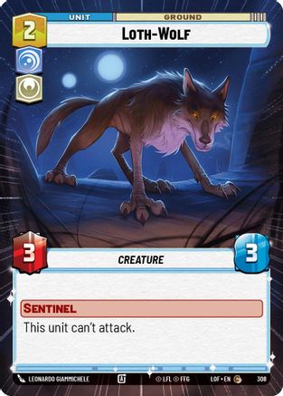 Loth-Wolf (Hyperspace) (308) [Legends of the Force] Star Wars: Unlimited Single Disney