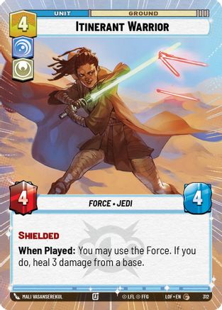 Itinerant Warrior (Hyperspace) (312) [Legends of the Force] Star Wars: Unlimited Single Disney