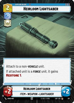 Heirloom Lightsaber (Hyperspace) (317) [Legends of the Force] Star Wars: Unlimited Single Disney