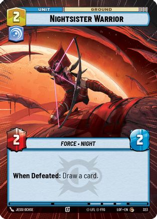 Nightsister Warrior (Hyperspace) (323) [Legends of the Force] Star Wars: Unlimited Single Disney
