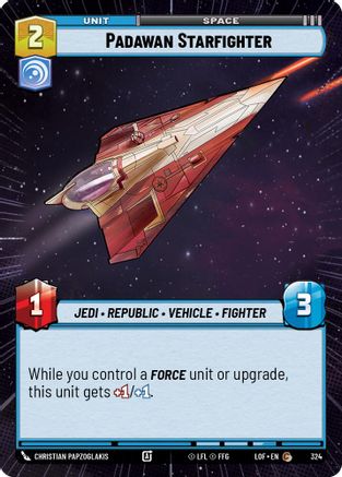 Padawan Starfighter (Hyperspace) (324) [Legends of the Force] Star Wars: Unlimited Single Disney