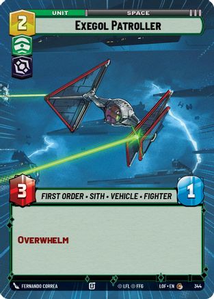 Exegol Patroller (Hyperspace) (344) [Legends of the Force] Star Wars: Unlimited Single Disney