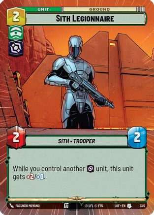Sith Legionnaire (Hyperspace) (345) [Legends of the Force] Star Wars: Unlimited Single Disney