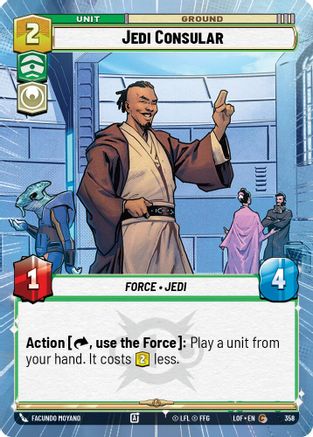 Jedi Consular (Hyperspace) (358) [Legends of the Force] Star Wars: Unlimited Single Disney