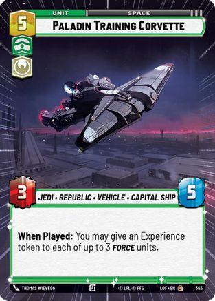 Paladin Training Corvette (Hyperspace) (363) [Legends of the Force] Star Wars: Unlimited Single Disney