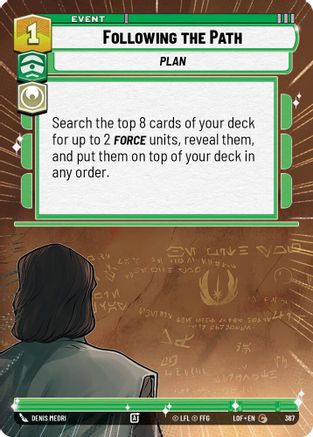 Following the Path (Hyperspace) (367) [Legends of the Force] Star Wars: Unlimited Single Disney