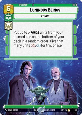 Luminous Beings (Hyperspace) (368) [Legends of the Force] Star Wars: Unlimited Single Disney