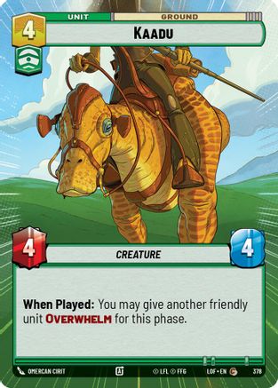 Kaadu (Hyperspace) (378) [Legends of the Force] Star Wars: Unlimited Single Disney