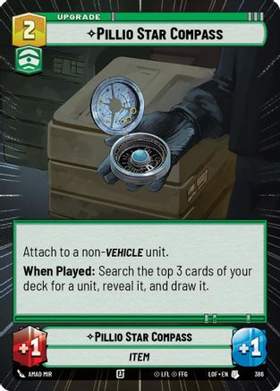 Pillio Star Compass (Hyperspace) (386) [Legends of the Force] Star Wars: Unlimited Single Disney