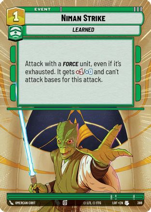 Niman Strike (Hyperspace) (388) [Legends of the Force] Star Wars: Unlimited Single Disney