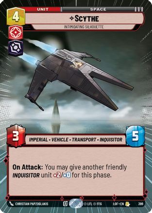 Scythe - Intimidating Silhouette (Hyperspace) (399) [Legends of the Force] Star Wars: Unlimited Single Disney