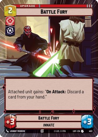 Battle Fury (Hyperspace) (403) [Legends of the Force] Star Wars: Unlimited Single Disney
