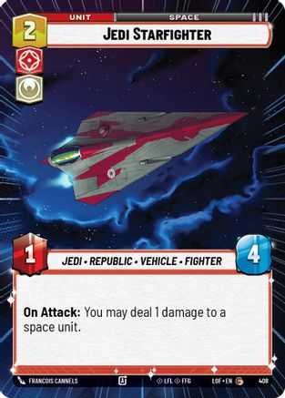 Jedi Starfighter (Hyperspace) (408) [Legends of the Force] Star Wars: Unlimited Single Disney