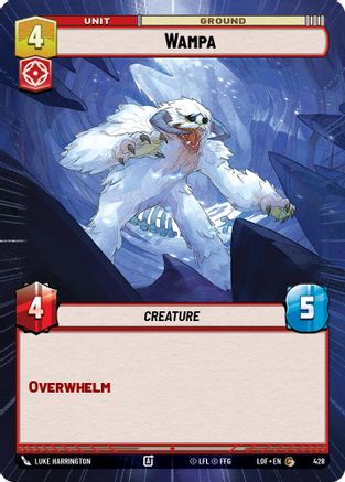 Wampa (Hyperspace) (428) [Legends of the Force] Star Wars: Unlimited Single Disney